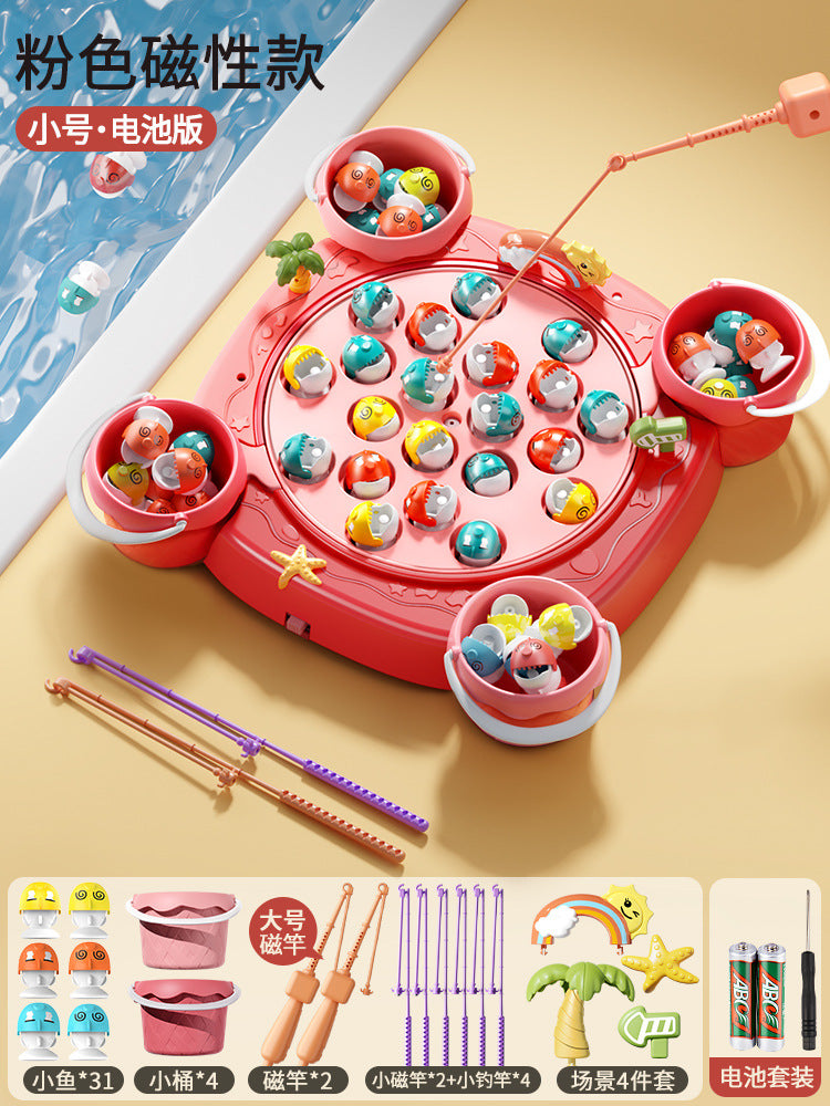 Electric magnetic fishing game - early education, educational, musical, interactive pretend play toy for boys and girls - wholesale gifts