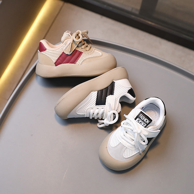 spring new kids' athletic shoes - breathable mesh, soft sole, korean style, german army trainers, trendy sneakers for boys and girls