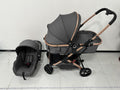 Baby stroller with carrycot, multifunctional, reclining, lightweight, foldable, two-way, high-view, newborn infant carriage