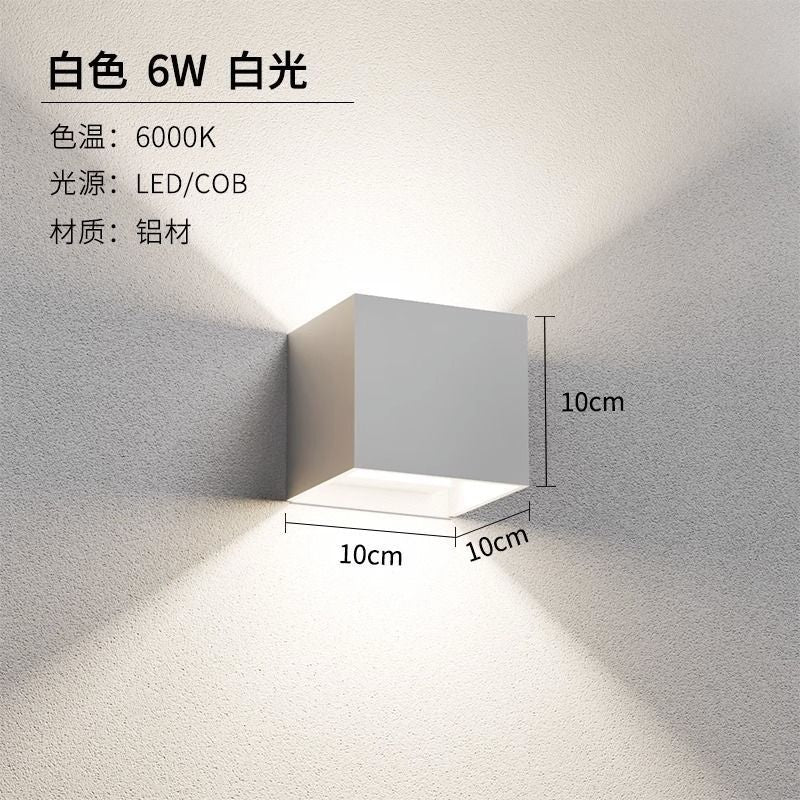Led wall lamp hotel courtyard balcony waterproof stair aisle outdoor wall washer up and down light wall illumination light