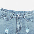 new arrivals: plus-size distressed denim shorts for women - high-waisted, slim-fit, perfect for , , and european & american markets