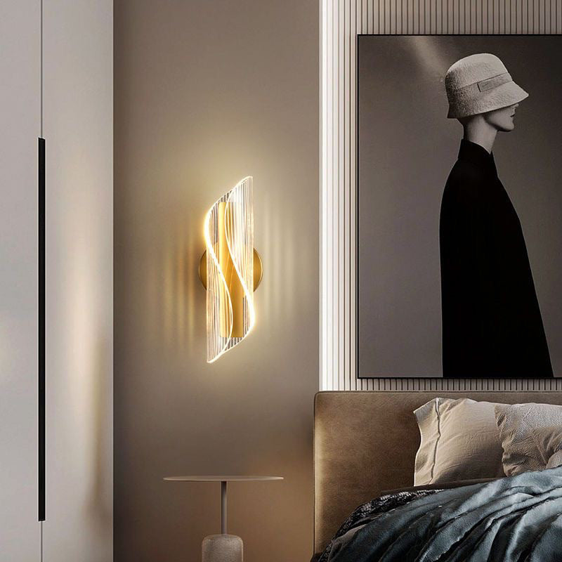 Wall lamp Nordic LED bedroom lamp Modern minimalist creative staircase aisle lamp Streamer living room atmosphere bedside lamp