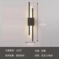 Italian normcore double pole long frosted soft light strip house staircase entrance living room background wall normcore linear wall lamp