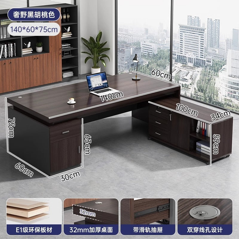 Desk Boss Table Single Desktop Office Table and Chair Combination Staff Desk Light Luxury Home Computer Desk