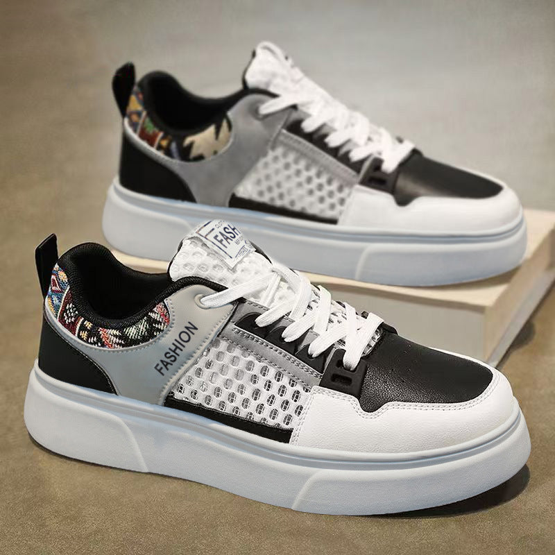 Men's skate shoes - 2026 summer new arrivals: casual, trendy, breathable mesh sneakers for men, students, and athletes