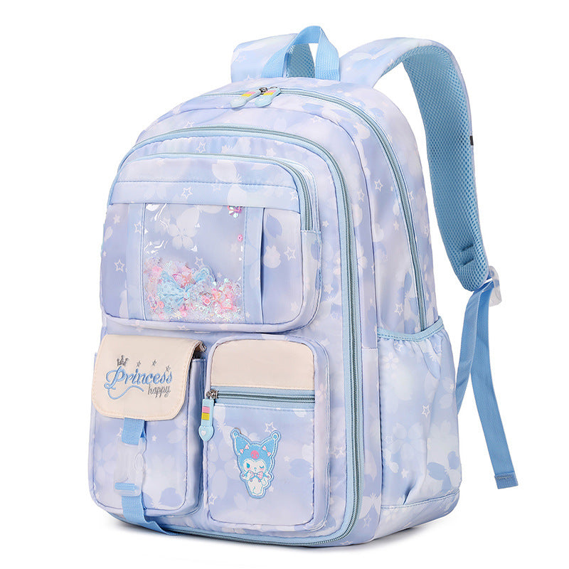 New elementary school backpack for grades 3-6 girls, ultra-lightweight, load-reducing, spine-protecting kids' backpack, middle school student backpack