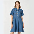 Amazon  denim dress summer thin short sleeve fashionable fashionable work clothing short sleeve new style