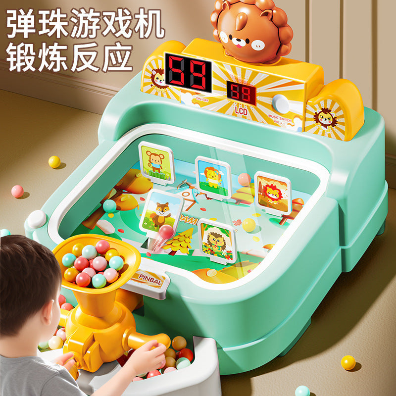 Kids' marble drop game machine - push-to-launch marble game for children's focus training, arcade game, educational toy