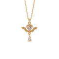 popular versatile zirconium-inlaid love necklace, accessible luxury niche jewelry for women, high-end sense of exquisite non-fading clavicle chain