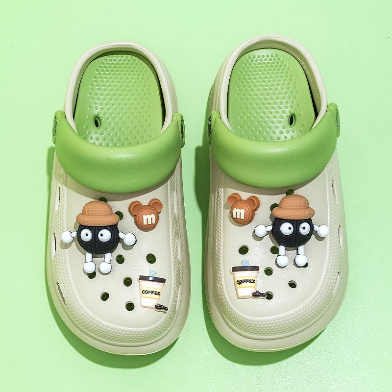 2025 new women's wedge platform clogs - summer outdoor wear, thick sole, two-wear style, chunky heel, non-slip beach sandals & slippers