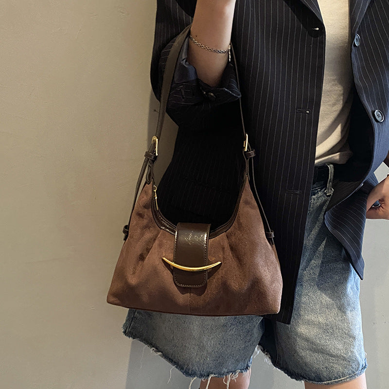 Women's fall/winter bags 2025: new trendy, high-end, retro, popular, and versatile shoulder bag/crossbody dumpling bag