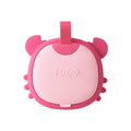 Baby outing food bowl kids portable meal plate silicone eating bowl drop-proof takeout baby utensil set
