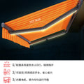 Double-sided electric retractable awning canopy - large area outdoor commercial tent for attractions - portable sun shelter