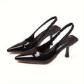 Fashion cross-border 2025 summer new high heels women's stiletto toe cap back hollow sandals mirror european size cross-border dropshipping