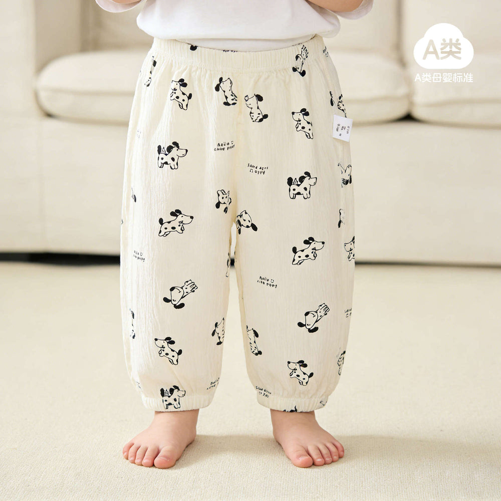 Summer kids anti-mosquito pants baby casual cartoon pants infant thin bloomers 1-2 years old big butt pants