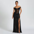 fashion style autumnew arrivalfashiontube topbacklesssexymesh shrink slit hip-hugging dress