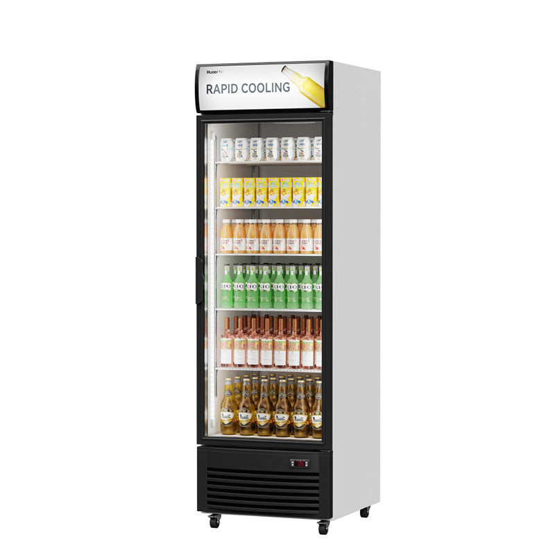 Hual single door 400l beverage display cabinet refrigerator commercial freezer double door 600l food preservation refrigerator manufacturer