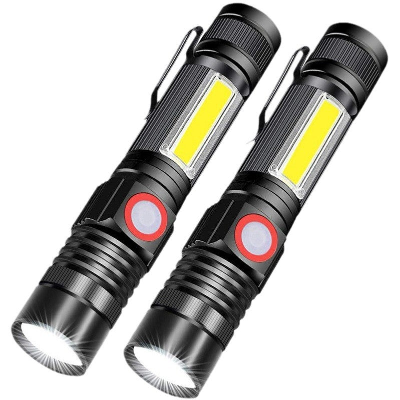 Cross-border XHP50 flashlight, zoom power display USB charging strong light flashlight T6 flashlight