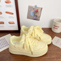Girls' white sneakers - princess style, chunky sole,  autumn new collection, dopamine fashion