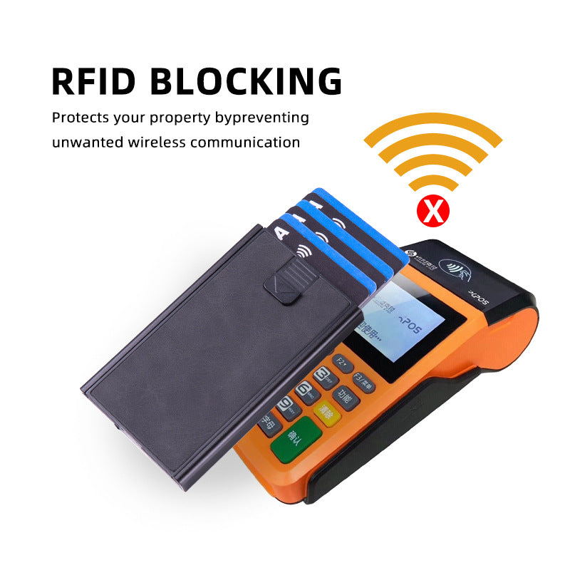 Premium texture card bag, aluminum alloy card bag, anti-magnetic metal card box, card cover, automatic pop-up credit card bag, card cover.