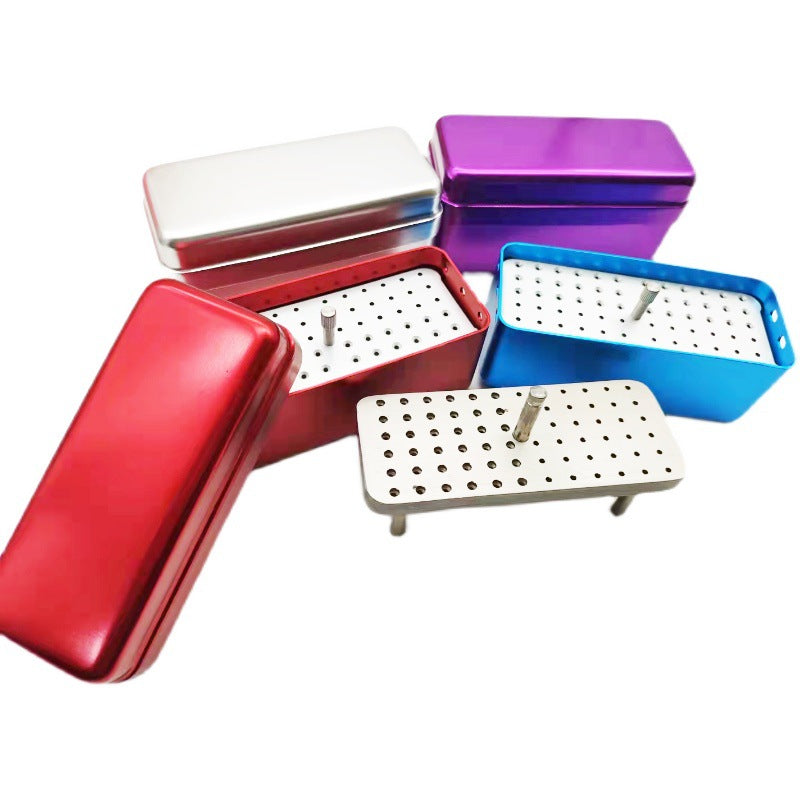 Dental car needle disinfection box Hollow core Solid core soaking box Stainless steel disinfection box frame Root canal file Tooth glue tip High temperature resistance