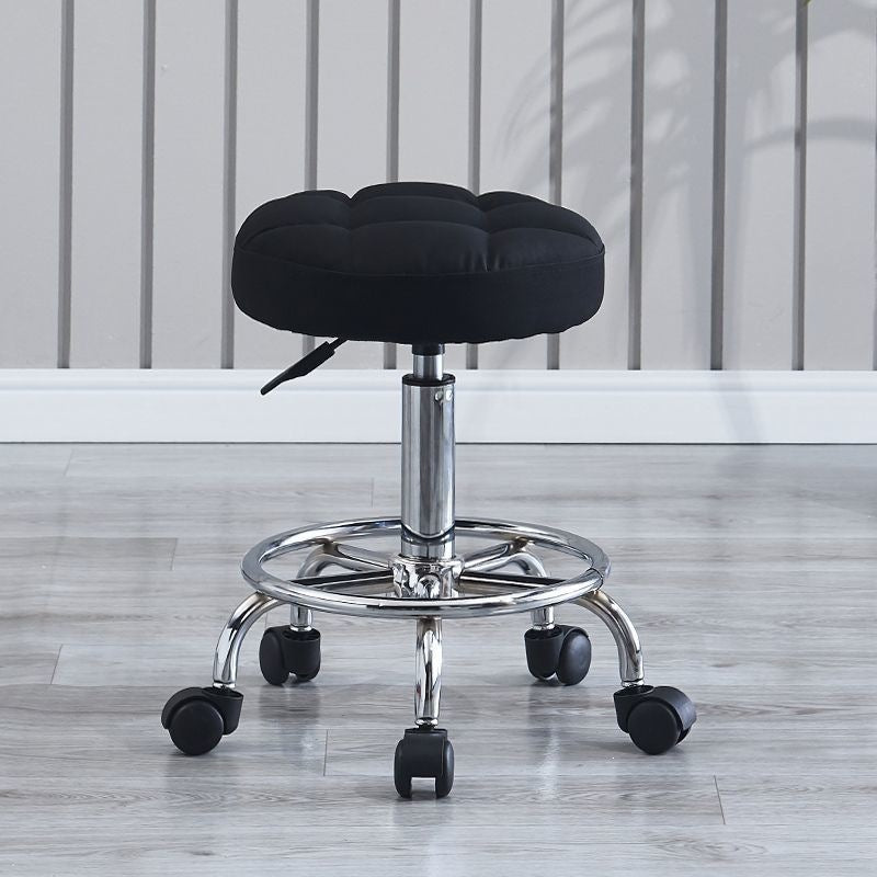 Barber chair makeup manicure live broadcast special adjustable round stool for home bedroom dressing stool movable backrest large work stool
