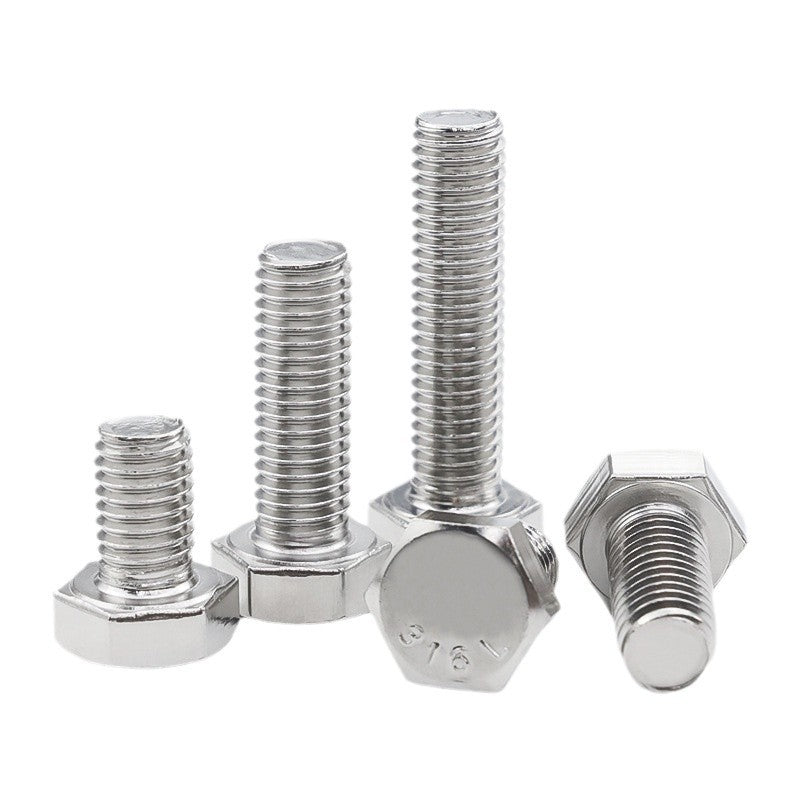 316L stainless steel outer hexagon bolt full thread hexagon head screw M16M18M20M22M24 anti-rust
