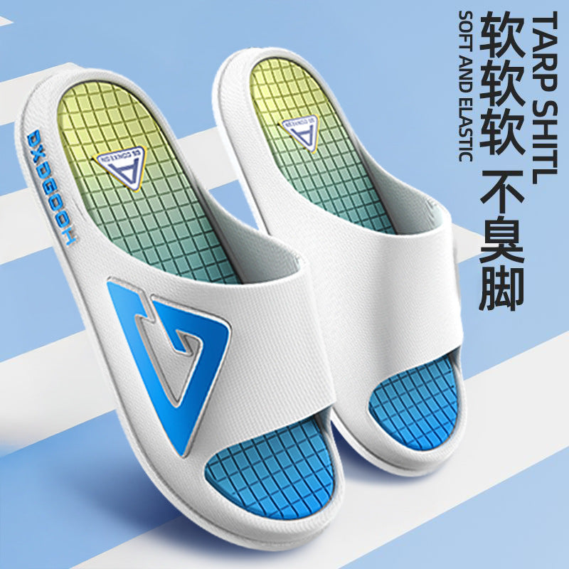 2026 indoor home bathroom bathing non-slip couple slippers outwear men's slippers men's slippers new thick sole