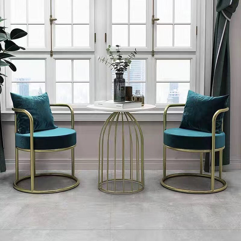 Cream style balcony table and chair three-piece set tea table and chair combination for home small apartmentaccessible luxury creative negotiation b&b table and chair