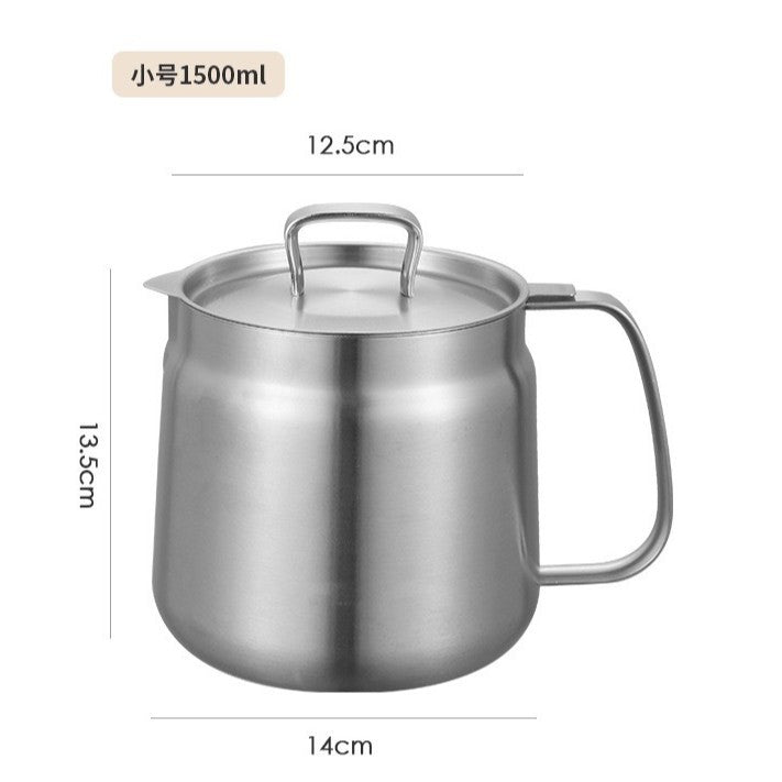 oil filter pot 304 stainless steel for home with filter large capacity oil storage jar oil filter handy gadget fryer