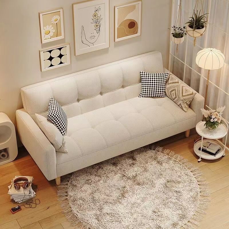Foldable sofa bed cat claw leather new arrival sofa small apartment rental house sofa all-in-one dual-purpose foldable bed