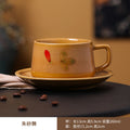Nordic retro underglaze ceramic coffee cup exquisite afternoon tea milk gift cup and saucer set mug