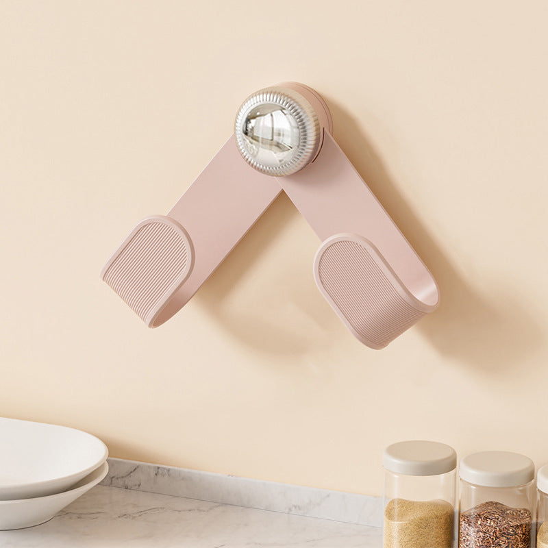 Simple cream suction cup rotating lid rack hook household non-punching rack kitchen spatula kitchen storage