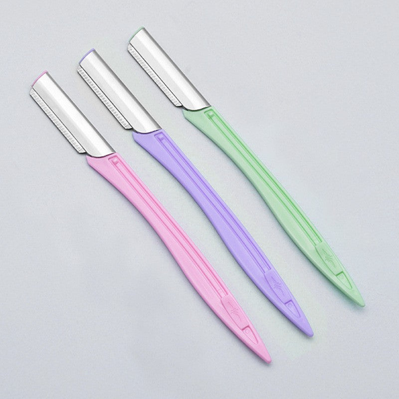 Ready-to-ship eyebrow razors, stainless steel blade eyebrow shavers with safety guard, women's eyebrow trimmers, hot-selling and in stock