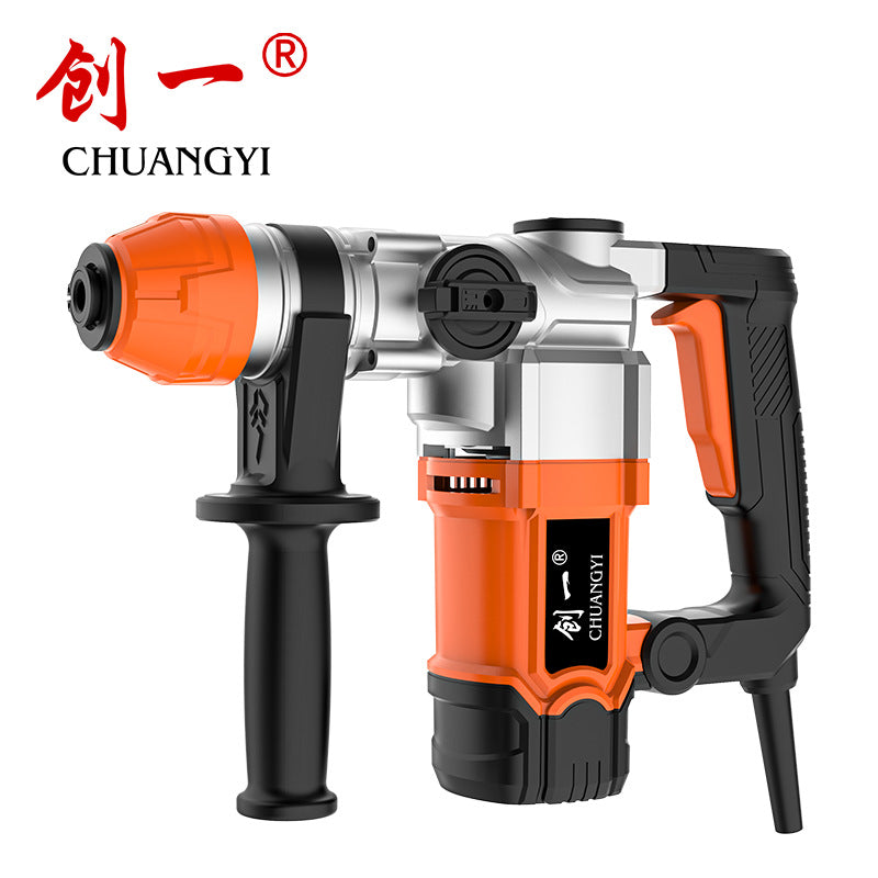 Chuangyi plug-in three-purpose electric hammer, pick, electric drill, for home type multi-function cross-border high-power concrete power tool