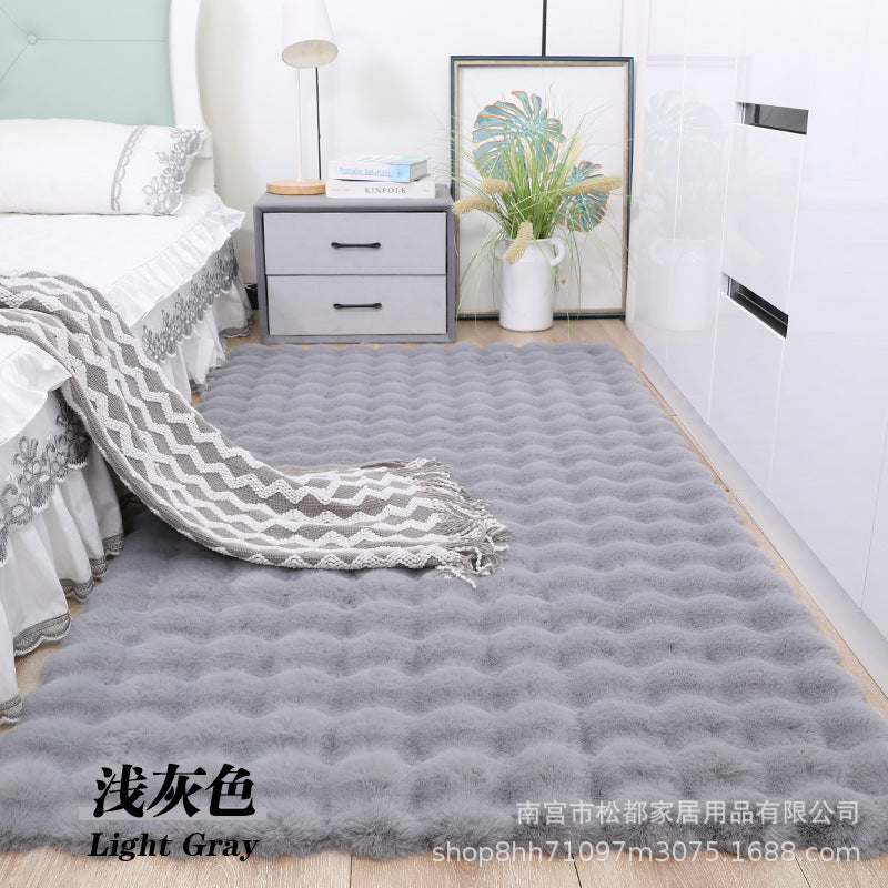 Plush carpet floor mat window sill bedroom balcony bubble velvet bedside blanket sofa cushion imitation rabbit blanket cross-border exclusive supply