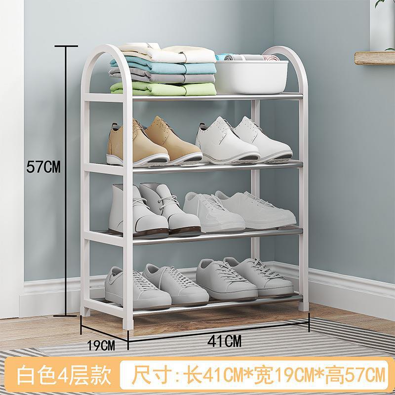 Stainless steel shoe rack reinforced thickened simple shoe rack dormitory shoe rack multi-layer for home bathroom door storage shoe rack
