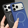 Suitable for apple 17air official tpu mobile phone case frosted magnetic iphone16pm pure color velvet mobile phone case