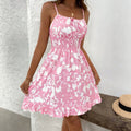 european and american cross-border  summer new print cami dress