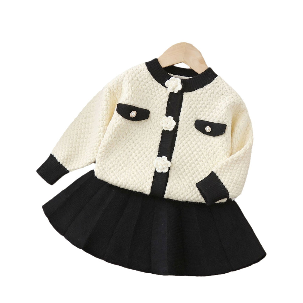 Girls' sweater set - new autumn  collection: chic and stylish two-piece outfit for little girls