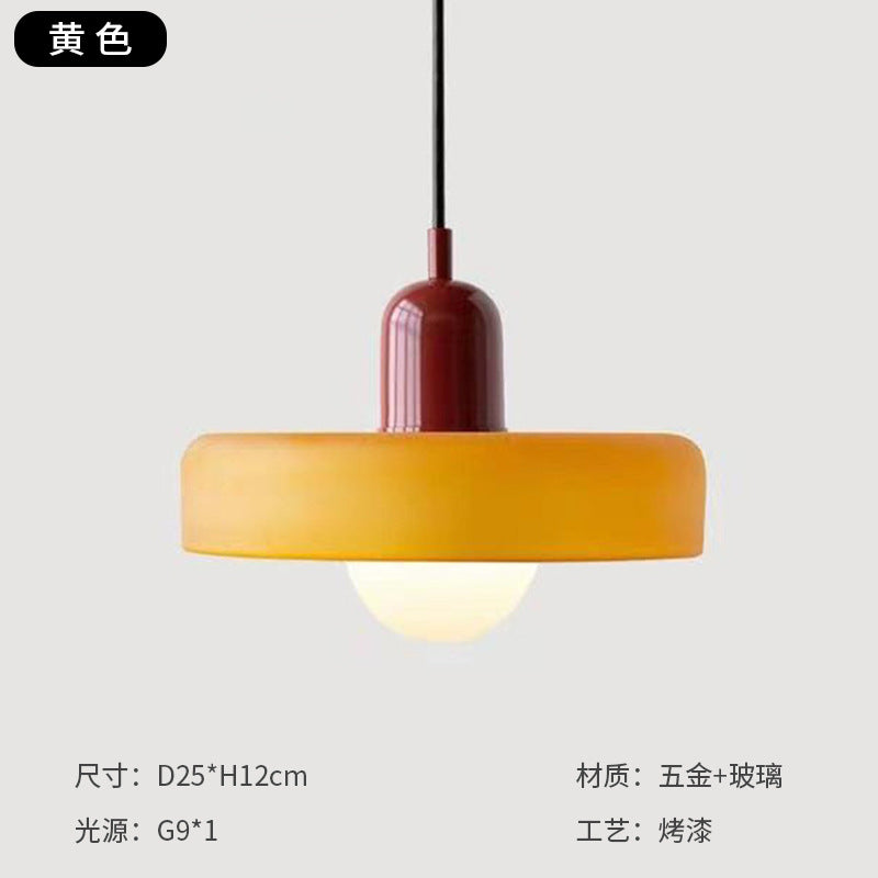 Vintage glass tea room chandelier high-end simple tea restaurant study dessert shop coffee shop decorative chandelier