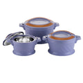 Export cross-border stainless steel thermal pot large capacity thermal rice bucket double layer pot 3pcs food warmer