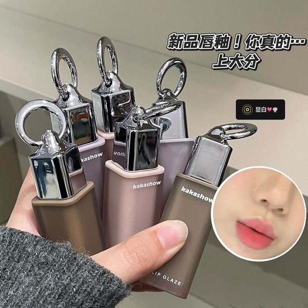 Kakashow air mist color lip glaze yellow skin white pink age reducing vitality atmosphere color keychain lipstick wholesale
