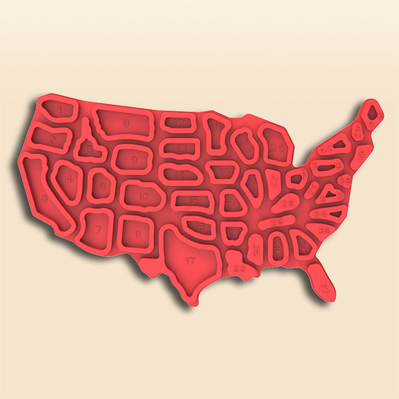 Cross-border Sensory Activity Board Silicone Decompression Toy Educational Children's Sensory Activity Decompression Board