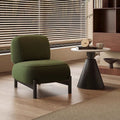 Cream mid-century style living room single sofa designer style living room beauty salon reception fabric cashmere casual chair