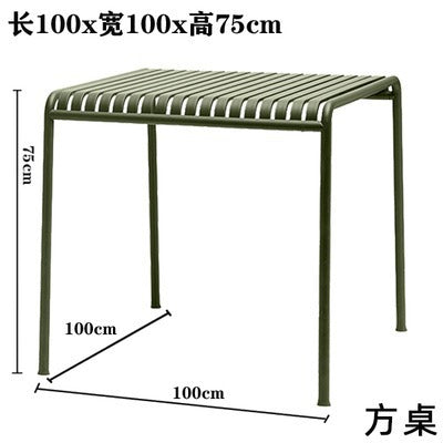 Outdoor casual table and chair set - minimalist patio balcony furniture - wrought iron outdoor table and chair set combination