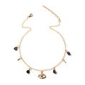 Wholesale devil's eye alloy necklace - european and american cross-border crystal eye jewelry - summer gold-plated european and american style pendant for women