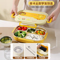 Pokémon 304 stainless steel student lunch box, divided bento box, large capacity meal box for office workers, portable cutlery set
