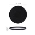 10inch meteor shower flat bottom round baking pan-black