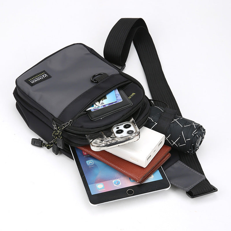 Foreign trade new breast bag men's business travel shoulder bag lightweight versatile messenger bag multi-functional outdoor leisure bag
